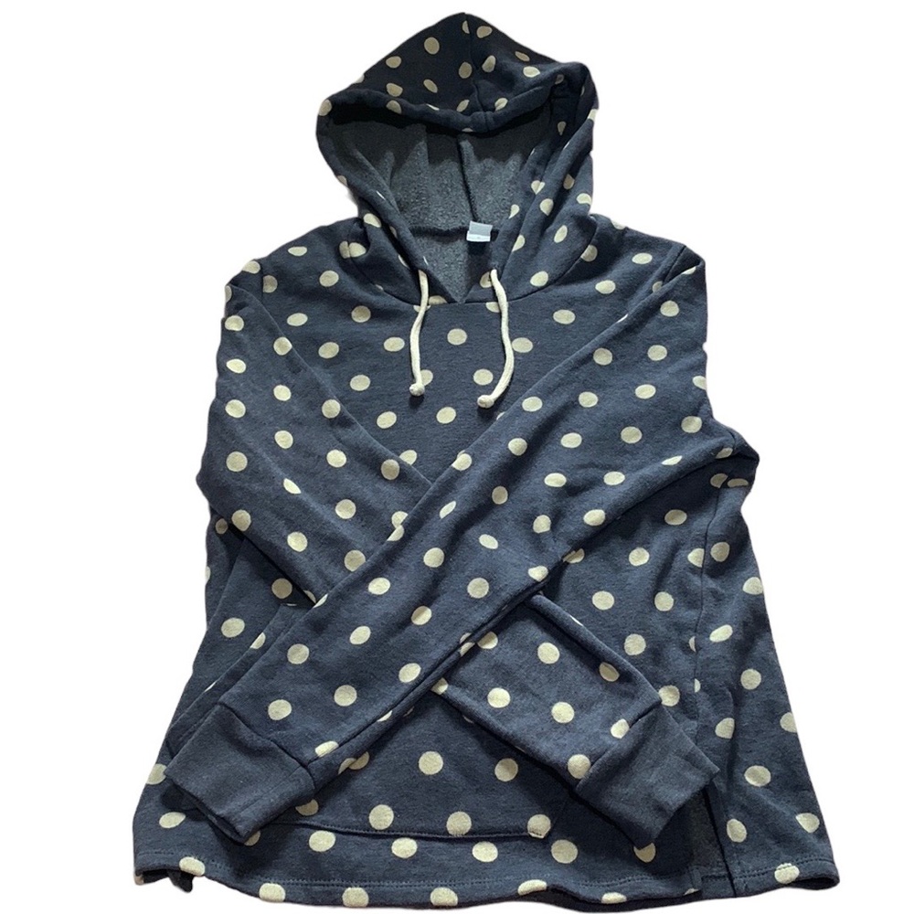 Alternative Apparel Blue with Polka Dots Hoodie Size US Small